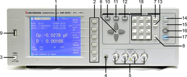 AM-3026 передняя панель