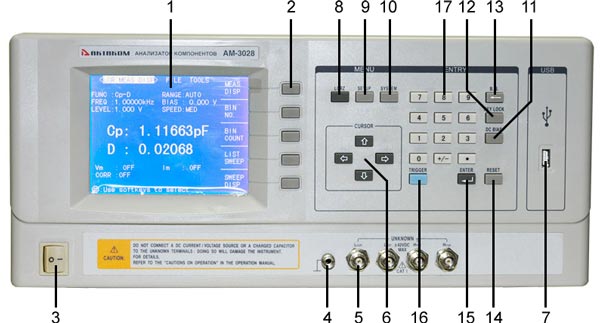 АМ-3028 передняя панель